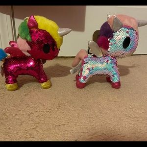 Tokidoki sequin plushies set of 2